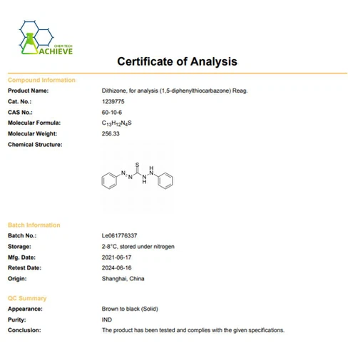 Dithizone Reagent | Shaanxi Bloom Tech Dithizone Reagent | Shaanxi Bloom Tech