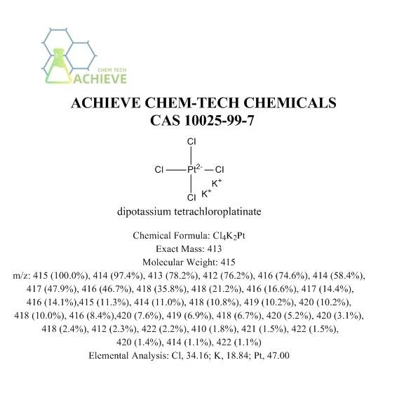 Tetracloroplatinato de dipotasio CAS 10025-99-7